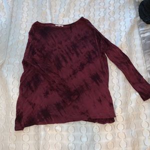Vestique Tie-Dye Long Sleeve Piko Blouse